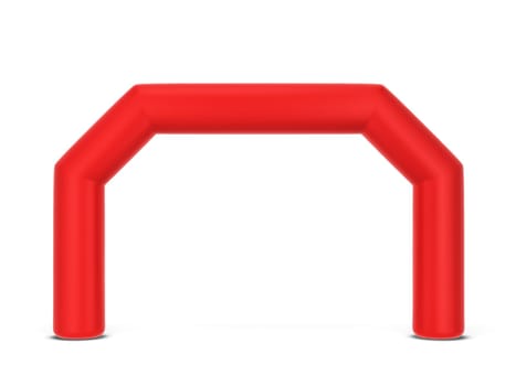 Inflatable promotion arch mock up. 3d illustration isolated on white background