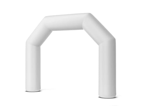 Inflatable promotion arch mock up. 3d illustration isolated on white background