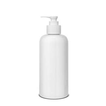 Blank bottle for liquid cosmetics. 3d illustration isolated on white background