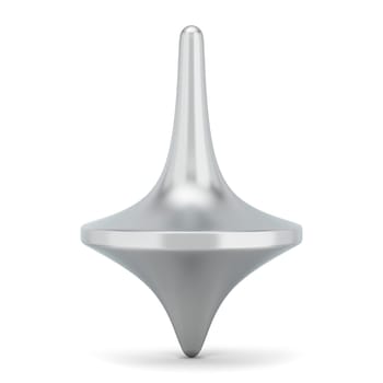 Spinning top toy. 3d illustration isolated on white background
