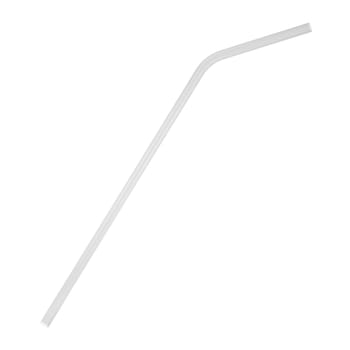 Glass straw to use instead of plastic one. 3d illustration isolated on white background