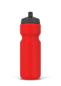 Plastic sport bottle for water and other drinks. 3d illustration isolated on white background