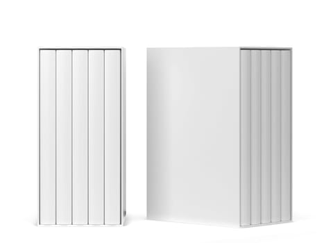 Book in a slipcase cover mockup. 3d illustration isolated on white background