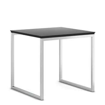 Minimalistic modern table with metallic legs. 3d illustration isolated on white background