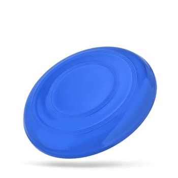 Blank frisbee mockup. 3d illustration isolated on white background