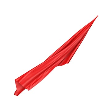 Flying piece of cloth. 3d illustration isolated on white background