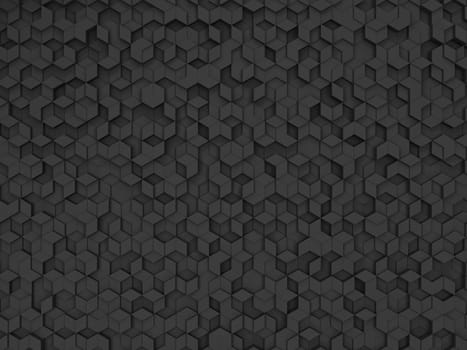 Hexagons made of rhombuses. 3d background