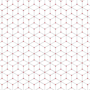 Abstract hexagon pattern. 3d illustration isolated on white background
