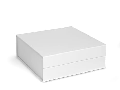 Blank box package. 3d illustration isolated on white background