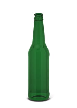 Beer bottle. 3d illustration isolated on white background