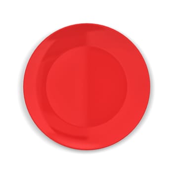 Empty plate. 3d illustration isolated on white background