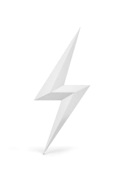 Lightning bolt symbol. 3d illustration isolated on white background