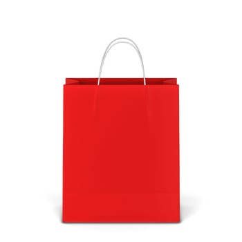 Blank shopping bag mockup. 3d illustration isolated on white background