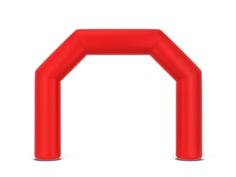 Inflatable promotion arch mock up. 3d illustration isolated on white background