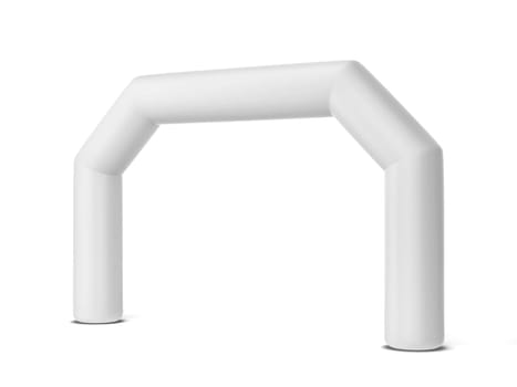 Inflatable promotion arch mock up. 3d illustration isolated on white background