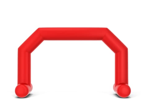 Inflatable promotion arch mock up. 3d illustration isolated on white background