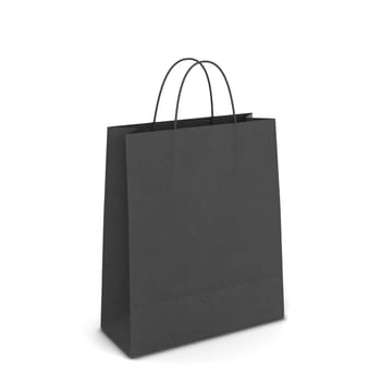 Blank shopping bag mockup. 3d illustration isolated on white background