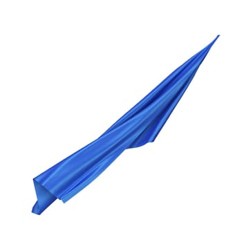 Flying piece of cloth. 3d illustration isolated on white background