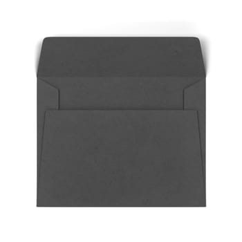 Blank paper envelope mockup. 3d illustration isolated on white background