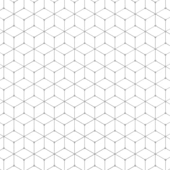 Abstract hexagon pattern. 3d illustration isolated on white background