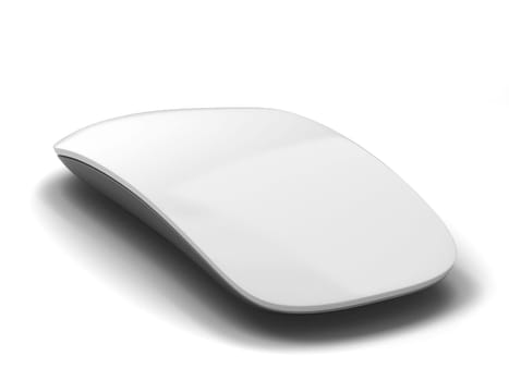 Blank modern computer mouse mockup. 3d illustration isolated on white background