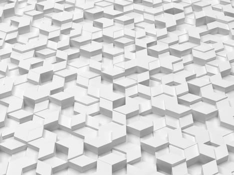 Hexagons made of rhombuses. 3d background