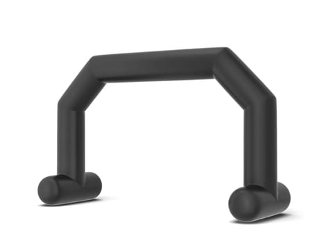 Inflatable promotion arch mock up. 3d illustration isolated on white background