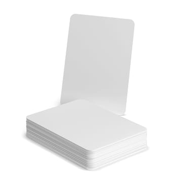 Playing cards mockup. 3d illustration isolated on white background