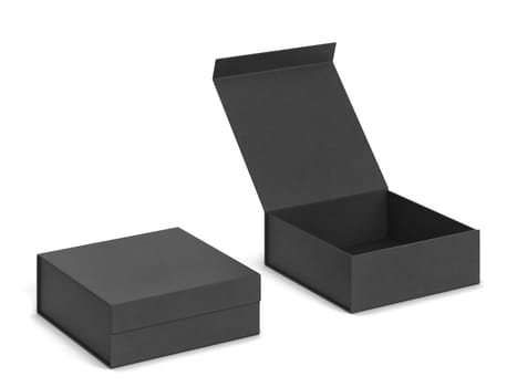 Blank box package. 3d illustration isolated on white background