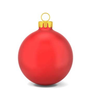 Christmas ball toy. 3d illustration isolated on white background