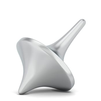Spinning top toy. 3d illustration isolated on white background