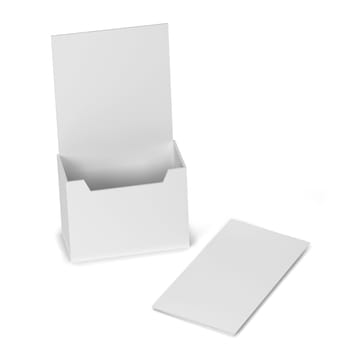 Blank brochure holder mockup. 3d illustration isolated on white background
