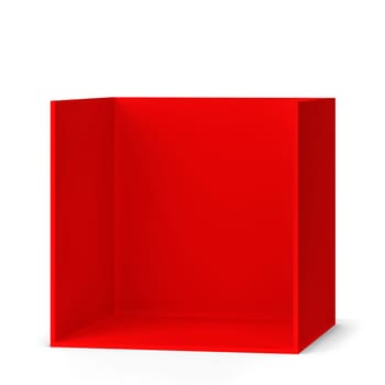 Simple tradeshow booth mockup. 3d illustration isolated on white background