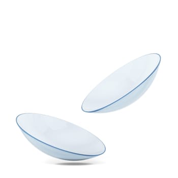 Optical contact lens. 3d illustration isolated on white background