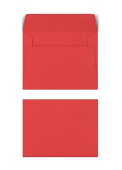 Blank paper envelope mockup. 3d illustration isolated on white background