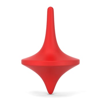 Spinning top toy. 3d illustration isolated on white background