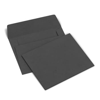 Blank paper envelope mockup. 3d illustration isolated on white background