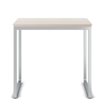 Minimalistic modern table with metallic legs. 3d illustration isolated on white background