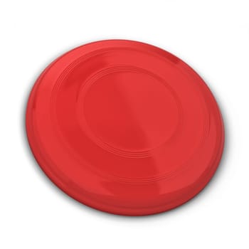 Blank frisbee mockup. 3d illustration isolated on white background
