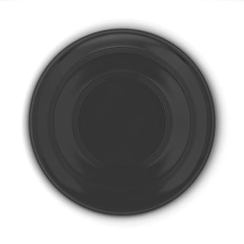 Blank frisbee mockup. 3d illustration isolated on white background