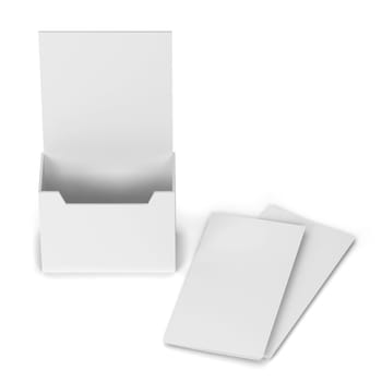 Blank brochure holder mockup. 3d illustration isolated on white background