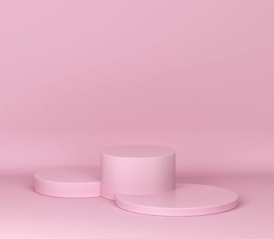 Simple podium. Showcase stand for your product. 3d illustration