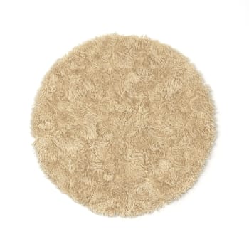 Clean round floor carpet. 3d illustration isolated on white background