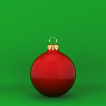 Shiny christmas ball toy. 3d illustration