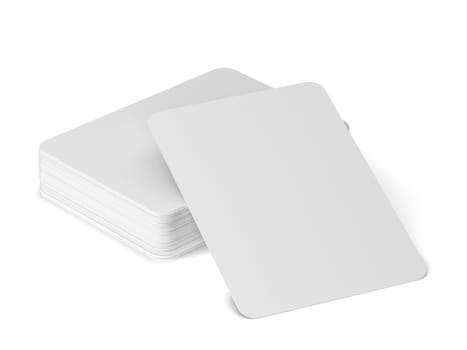 Playing cards mockup. 3d illustration isolated on white background