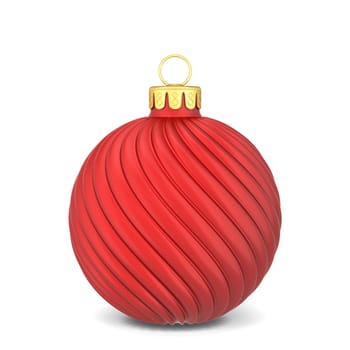Christmas ball toy. 3d illustration isolated on white background
