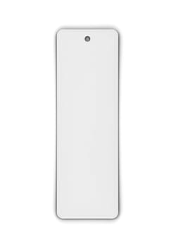 Blank bookmark mockup. 3d illustration isolated on white background