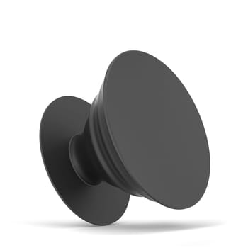 Blank telephone pop socket mockup. 3d illustration isolated on white background