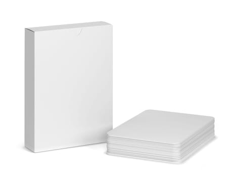 Playing cards mockup. 3d illustration isolated on white background