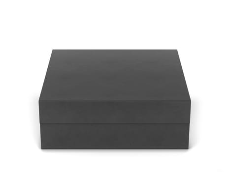 Blank box package. 3d illustration isolated on white background